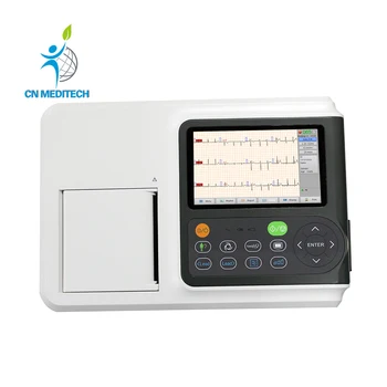 Digitálny Electrocardiograph EKG Elektrokardiogram Stroj 3 Kanálový Prenosný EKG Stroj