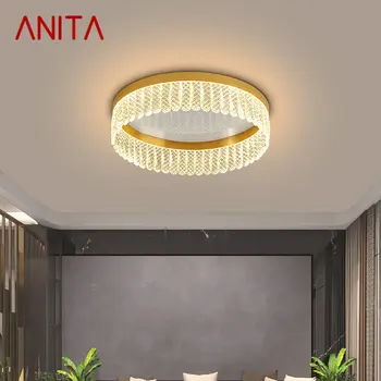 ANITA Nordic Stropné Svietidlá LED Moderné Vintage Svetlo Luxusné Crystal Tvorivé Zariadenie Interiéru Domov, Obývacia Izba, Spálňa