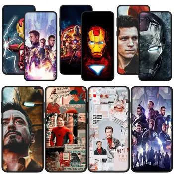 Avengers Marvel Spider Iron Man Telefón Kryt pre Samsung Galaxy Note 20 Ultra 10 8 9 S10 Lite S9 A6, A8 Plus A7 A9 Mäkké Prípade