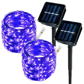Solárne String Rozprávkových Svetiel 12m 100LED / 32M 300 LED Vodotesný Vonkajší Veniec Solárne Lampy Vianoce Pre Záhradné Dekorácie