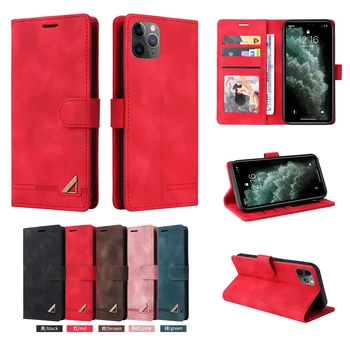 Peňaženka Magnetické Kože Flip puzdro pre IPhone 14 13 12 11ProMax Mini XS XR X 8 7 Plus SE 2022 Stojan na Ochranu Sledovať Vrecko Kryt
