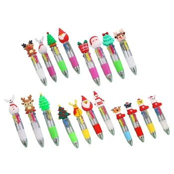 4Pcs Vianočné Guľôčkové Pero Flitrami Navrhnuté Multicolor Guľôčkové Pero pre Dieťa