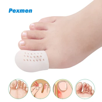 Pexmen 2/4Pcs Gél Big Toe Chrániče Priedušná Big Toe Čiapky Mozole Pľuzgiere Kladivo Prst Poskytovať Úľavu od Chýba