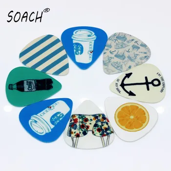 SOACH 10pcs Nové Modré pozadie, obrázky na Gitaru Vezme Hrúbka 0.71 mm vybrať Gitarové Príslušenstvo