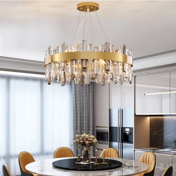 Moderný Prívesok Svetlo LED Crystal Pozastavenie Lampa Domáce Dekorácie Luxusné Závesné Lustre pre Spálne, Obývacia Izba Foyer Reštaurácia