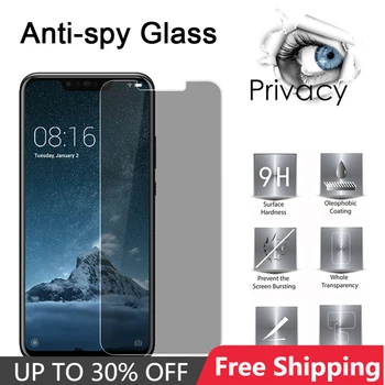 Anti-Spy Plný Anti Peep Screen Protector Pre Huawei P30 Lite P20 Pro 2019 Ochrane Skla Pre Huawie P20 Lite P30 Pro