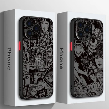 Junji Ito horor comics Telefón puzdro Pre Apple iPhone 14 13 12 11 XS Mini Pro Max 8 7 XR X Matné Matné Priehľadné