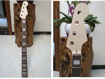 DIY nedokončené 20 Pražcov Pre Elektrické basgitary javorového dreva hlavy, Krku a Rosewood Hmatníkom Časti
