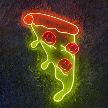 Pizza Plátok Neónový nápis Vlastná Reštaurácia Kuchyňa Decor Neónové Značky Pizza Shop Dekorácie Neon Art LED Svetelné Vianočné Darčeky
