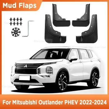 Pre Mitsubishi Outlander PHEV 2022-2024 Mudflaps Blato Stráže Klapky Splash Stráže Blatníky Blatník, Predné Zadné Koleso Príslušenstvo
