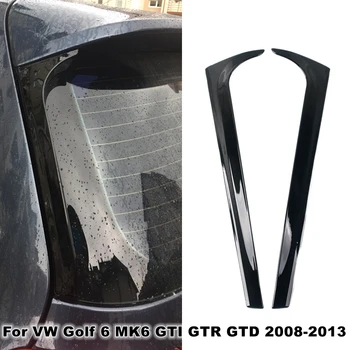 Pre VW Golf 6 MK6 GLAXAY GTR GTD na obdobie 2008-2013 Lesklý Čierny ABS Zadné Okno Strane batožinového priestoru Spojler Canard Canards Splitter Príslušenstvo