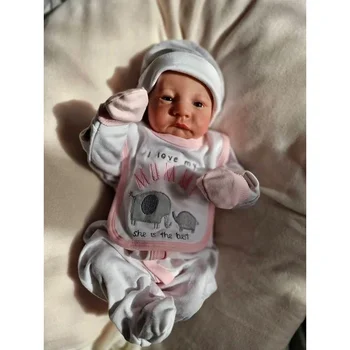 49 CM Namaľoval Skončil Reborn Baby Doll Levi Hore Novorodenca Veľkosť 3D Kože Viditeľné Žily Zberateľskú Umenie Bábika Darček