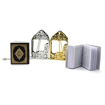 Mini Ark Korán, Kniha Skutočný Papier Môžete Prečítať Prívesok Náhrdelník Náboženské Šperky, Dekorácie