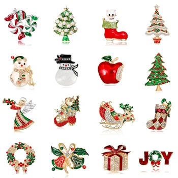 Nový Rok, Vianoce Série Žien Brošňa Vianočné Borovice Apple Bell Topánky Dizajn Chlapci Dievčatá Brošňa Kolíky Darčeky Veľkoobchod