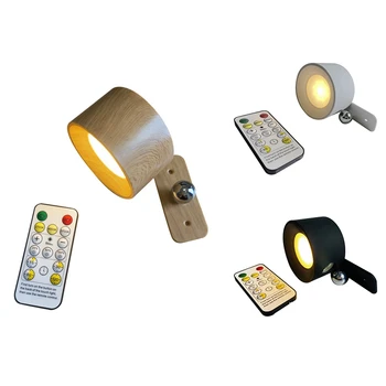 LED Stenové Svetlo USB Nabíjateľné Diaľkové Ovládanie Bezdrôtové Nástenné Sconce Svetlá Pre Spálne Lampa na Čítanie