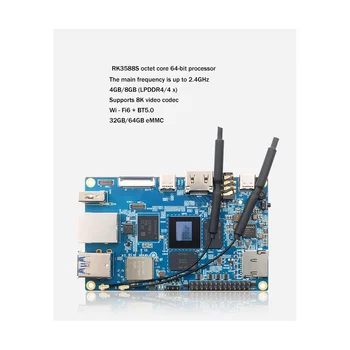 Pre Orange Pi 5B 4 gb RAM+32 GB EMMC Vývoj Doska RK3588S 8 Jadro 64 Bit Procesor Programovanie základnej Doske EÚ Plug