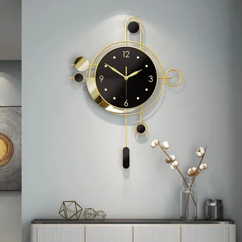 Nordic light luxusné hodiny nástenné hodiny obývacia izba domov stene visí štýlové prostredie stene hodinky, moderné dekorácie stlmiť hodiny