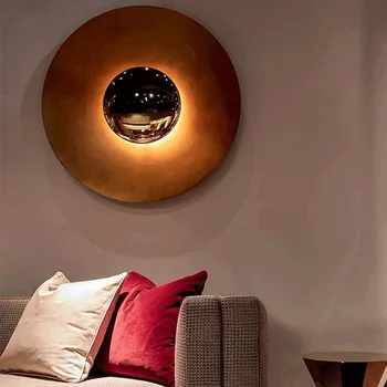 Vnútorné Moderný Minimalistický Dizajnér LED Lampa Verandu Spálňa, Nočné Osvetlenie, Dekorácie Kolo Pozadí Tvorivé UFO Stenu Sconces