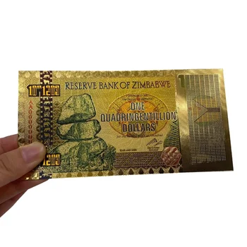 10^1203 Classic JEDEN QUADRINGENTILLION Dolárov Zimbabwe 24K Zlato alebo Striebro Bankoviek s UV Svetlom na Zber Darček