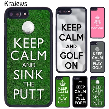 Krajews Udržať Pokoj A Hrať Golf Telefón puzdro Pre iPhone SE2020 15 14 X XR XS 11 12 mini 13 Pro MAX 6 7 8 Plus kryt plášťa coque
