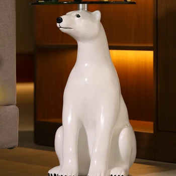 Kreatívne svetlo luxusné polar bear obývacia izba veľké poschodí dekorácie TV kabinet gauč domov mäkké dekorácie presťahovať sa do nového domu