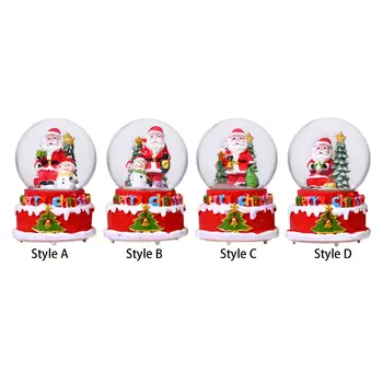 LED Vianočné Snow Glóbusy, Hudobné Box Ornament rozsvietiť Vianočný Krištáľové Gule na Plášť Jedálenský Stôl Domov Spálňa Posteli