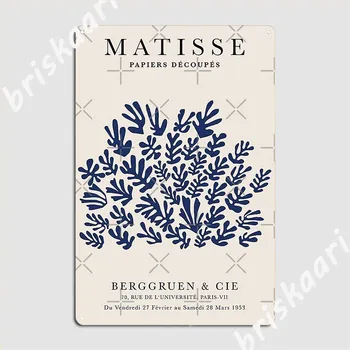 Papier Decoupes Umenie Hviezdy Modré Matisse Výrez S Kovovým Znakom Osobné Stenu Decor Domáceho Kina Garáž Tin Prihlásiť Plagáty