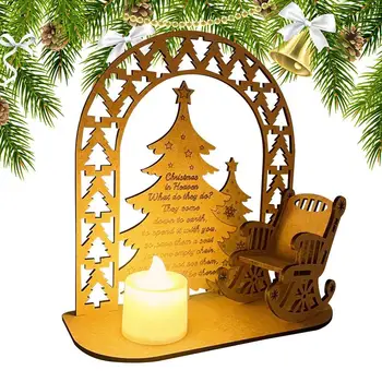 Vianoce V Nebi Sviečka Stoličky Spomienke Ornament S Sviečku A Hojdacia Stoličky Tealight S Sviečkový Držiak Na Verande
