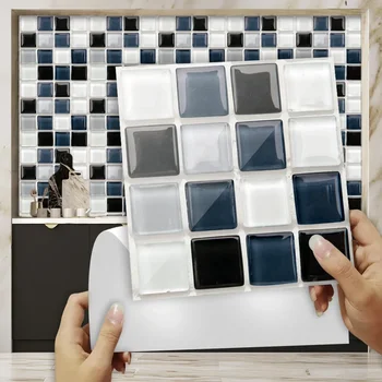 10pcs Mramoru crystal pevný kus simulácia dlaždice dekorácie, kuchyňu, kúpeľňu dekorácie, samolepiace dekorácie nálepky