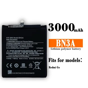 BN3A 3000mAh Batérie Pre Xiao Redmi Ísť RedmiGo Vysoko Kvalitné Mobilné Telefónne Náhradné Batérie
