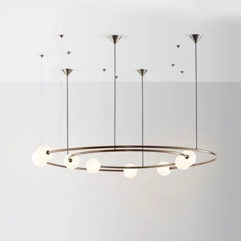 Obývacia izba luster moderný jednoduchý atmosféru model izba krúžok osvetlenie tvorivé osobnosti jedáleň, spálňa lampy