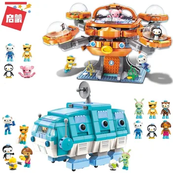 Na Octonauts Stavebné Bloky Octopod GUP-Desktop Dekorácie Puzzle Montáž Model Hračky Narodeninám Darčeky pre Chlapcov a Dievčatá