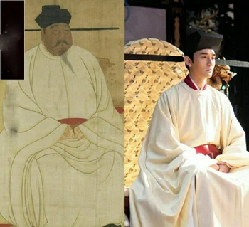 2 Návrhy Renzong Cisár z Dynastie Song Muž Kostým Hanfu pre TV Hrať Melódiu z Qing Ping Yue Wang Kai Princ Denne Hanfu