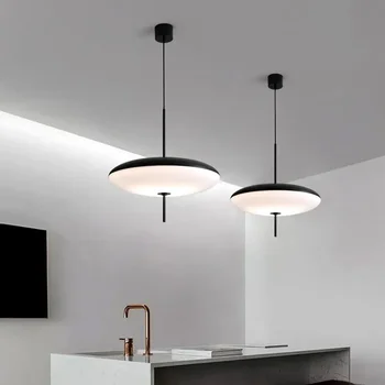 Moderná Severská Minimalistický Prívesok Light Designer Železa Luster Jedáleň, Bar Hotel Spálne, Kuchyňa, Obývacia Izba Domova