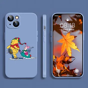 Karikatúra Disney Winnie The Pooh Telefón Puzdro Pre Samsung S22 S23 S21 S20 S10 Plus Lite Poznámka Kvapaliny Silikónové Puzdro