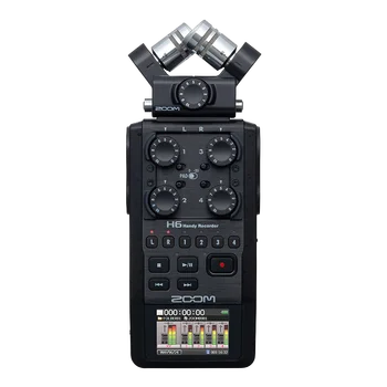 Zoom Záznamník H6 BLK Prenosný Vreckový Záznamník Mixér Nahrávanie SLR Synchrónne Nahrávanie