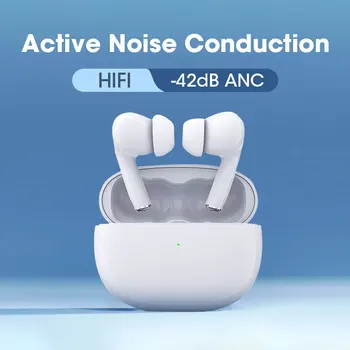 2023 ANC TWS Slúchadlá Bluetooth Bezdrôtové Slúchadlá 40dB Aktívnym Potlačením Hluku HiFi Stereo Slúchadlá ENC HD Mic Transparentnosti Režim